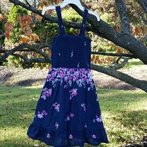 Girl's adjustable strap flower dress